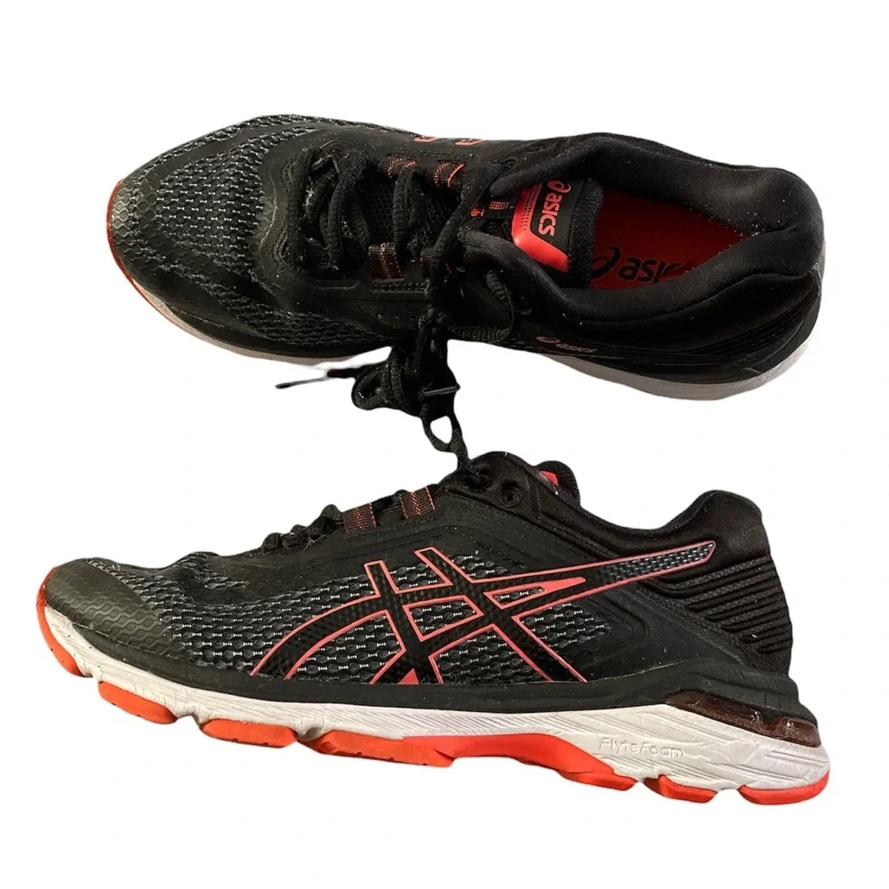 Asics black orange